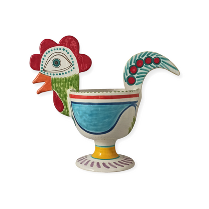 Ceramic Rooster Plant Holder