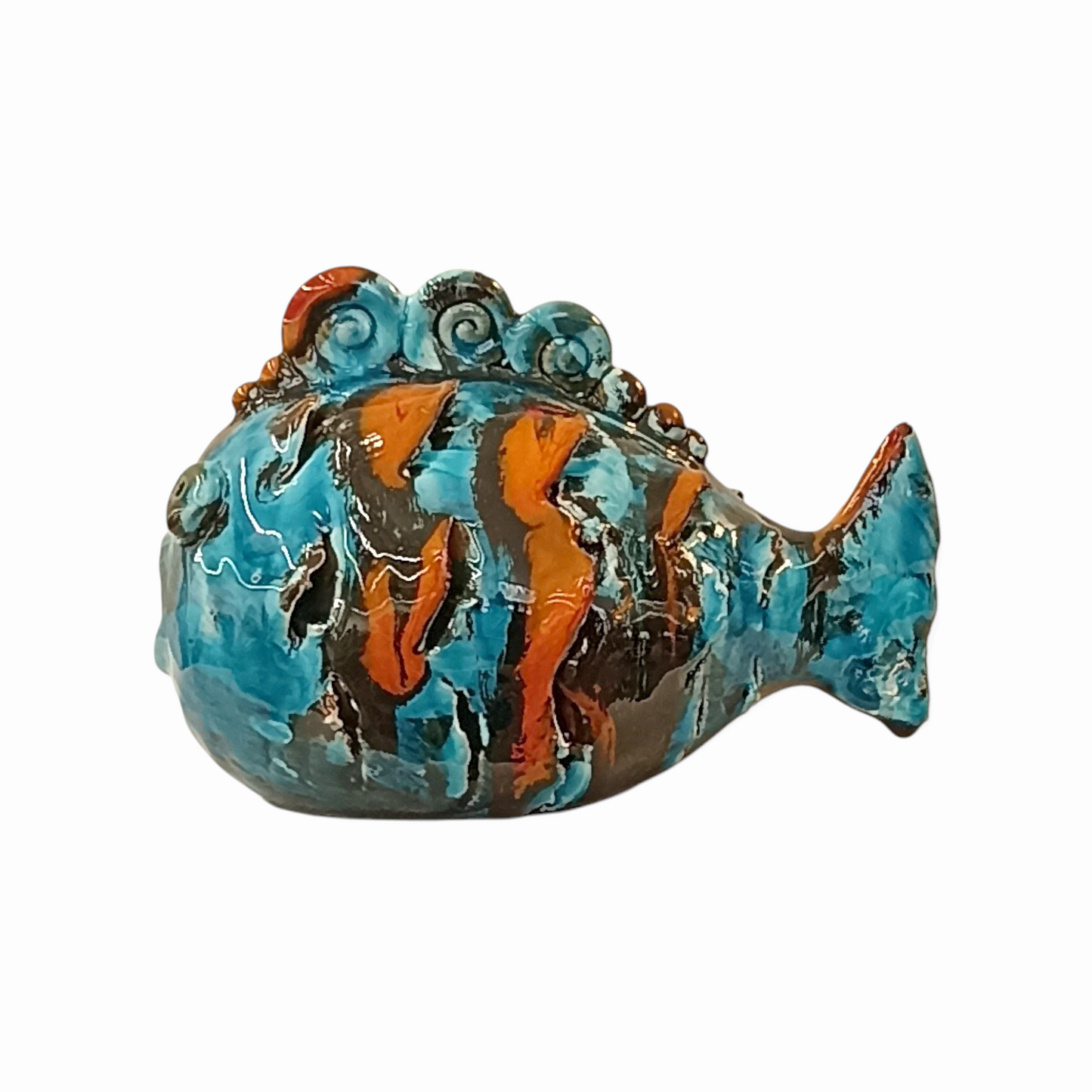 pesce in ceramica siciliana di caltagirone