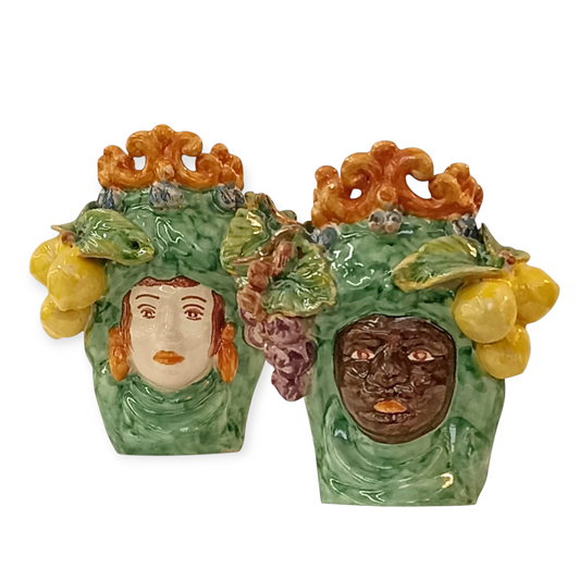 ceramic moor's heads souvenir in messina