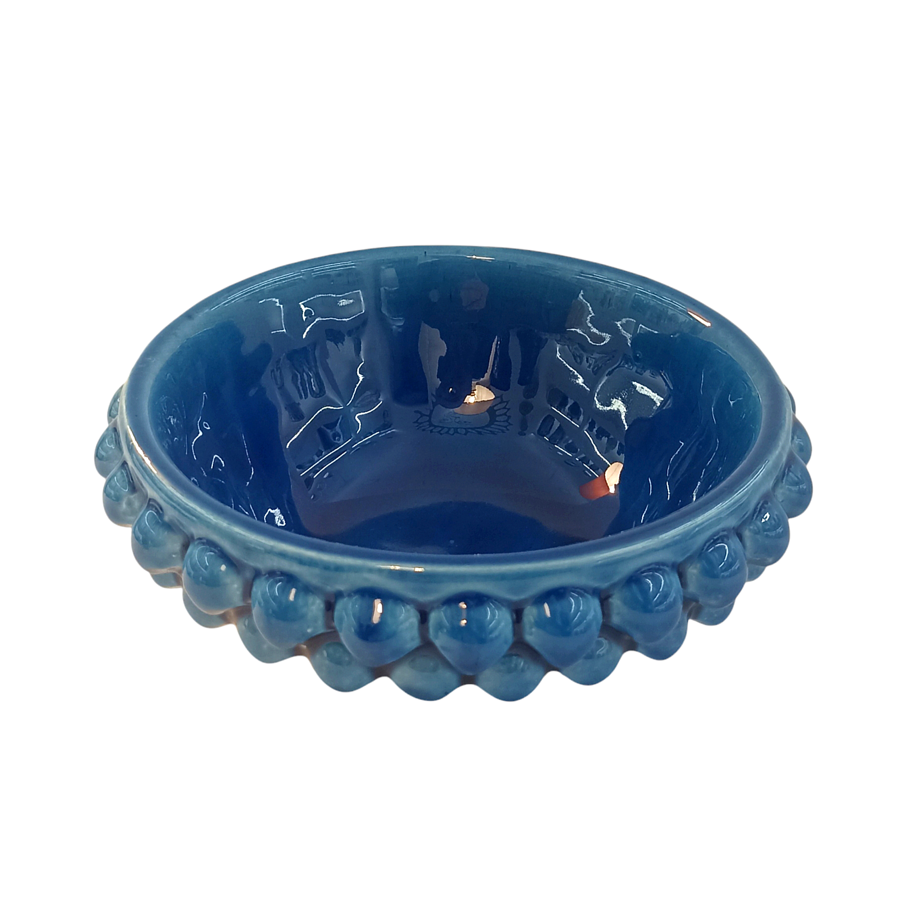 ceramica di caltagirone pigna ciotola blu