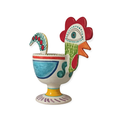 Ceramic Rooster Plant Holder