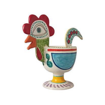 Ceramic Rooster Plant Holder