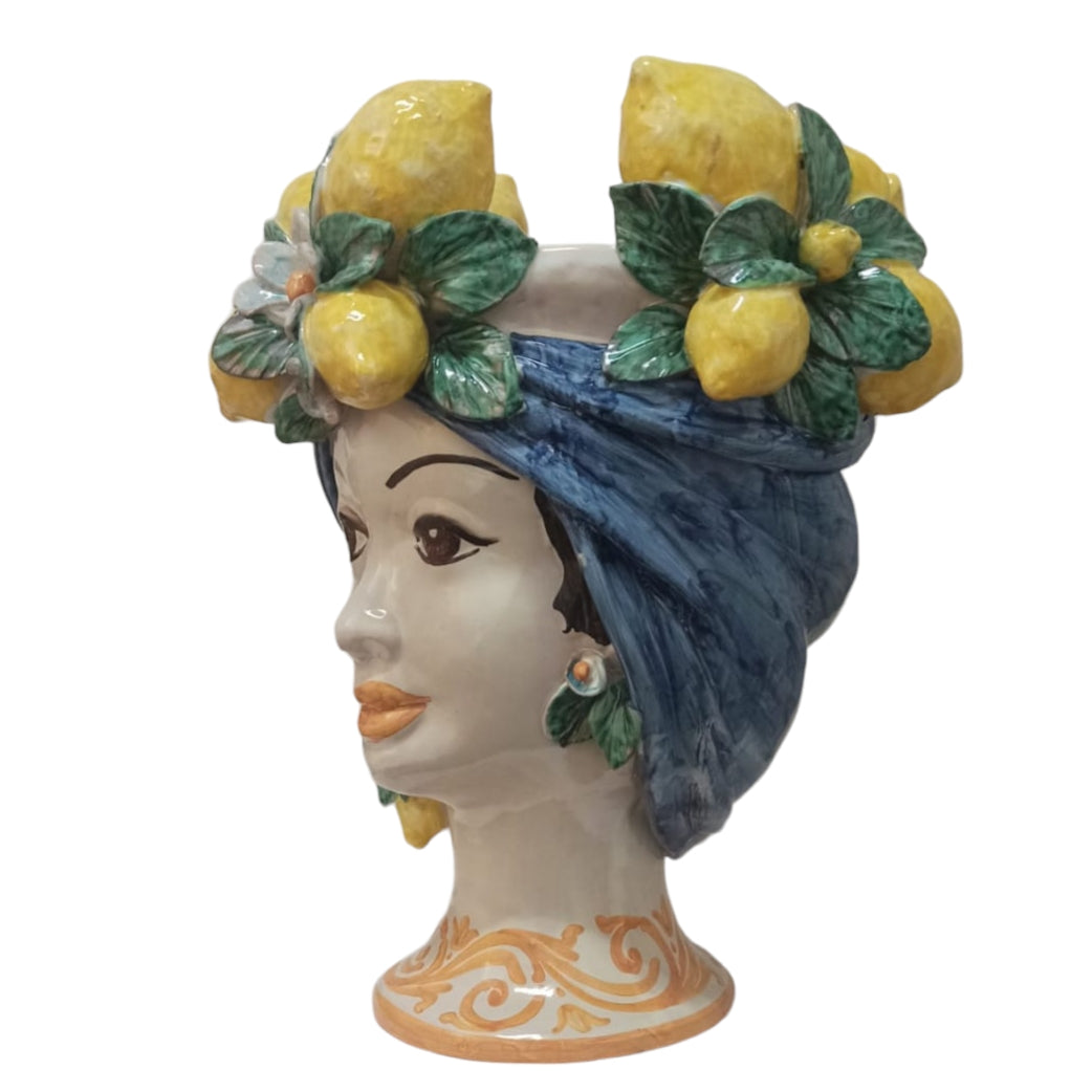 Ceramic moor's head Caltagirone handmade