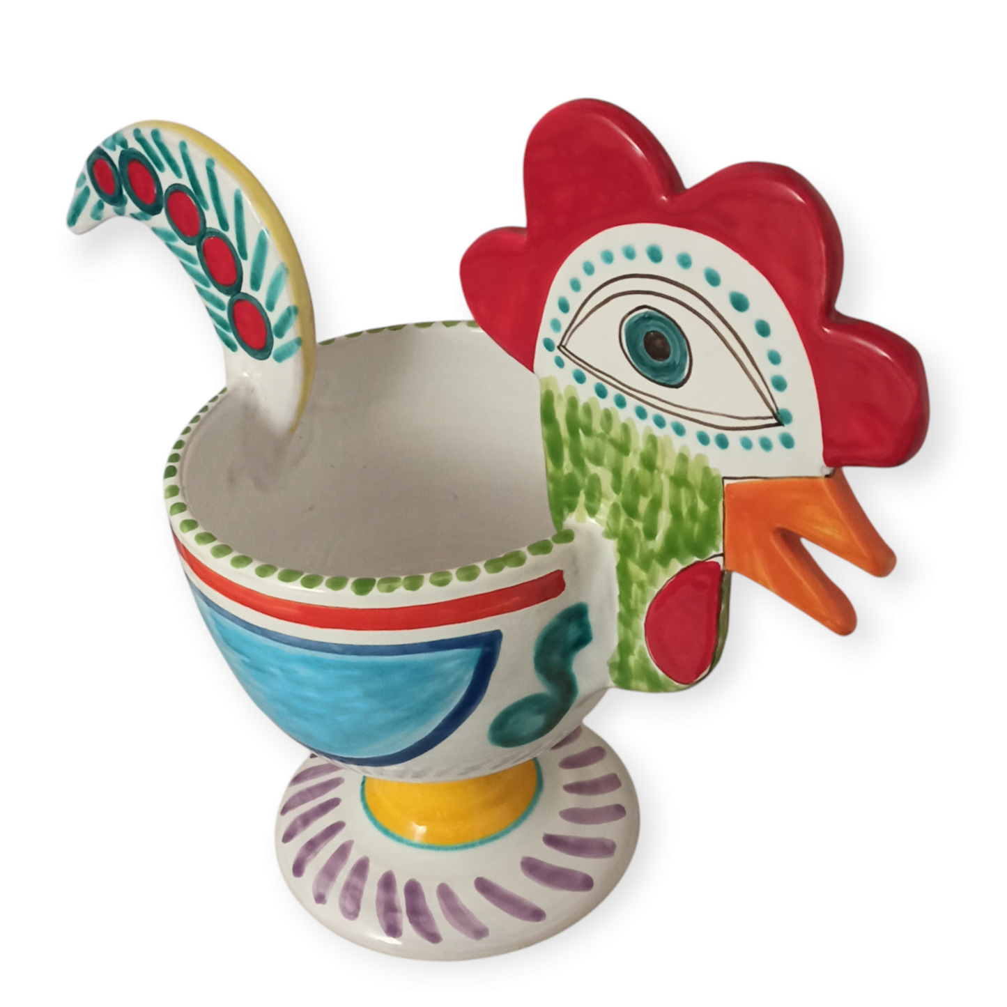 Ceramic Rooster Plant Holder