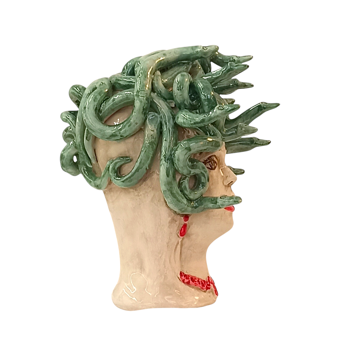 testa di moro medusa caltagirone in ceramica fatta a mano