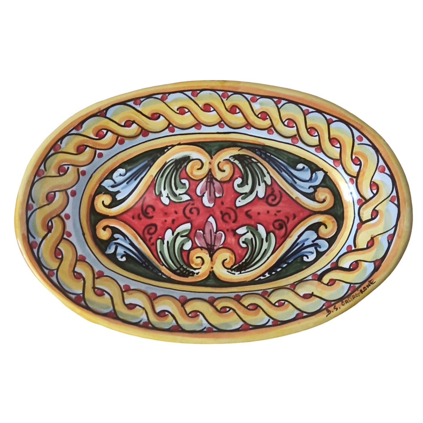 Sicilian Ceramic Oval Plate