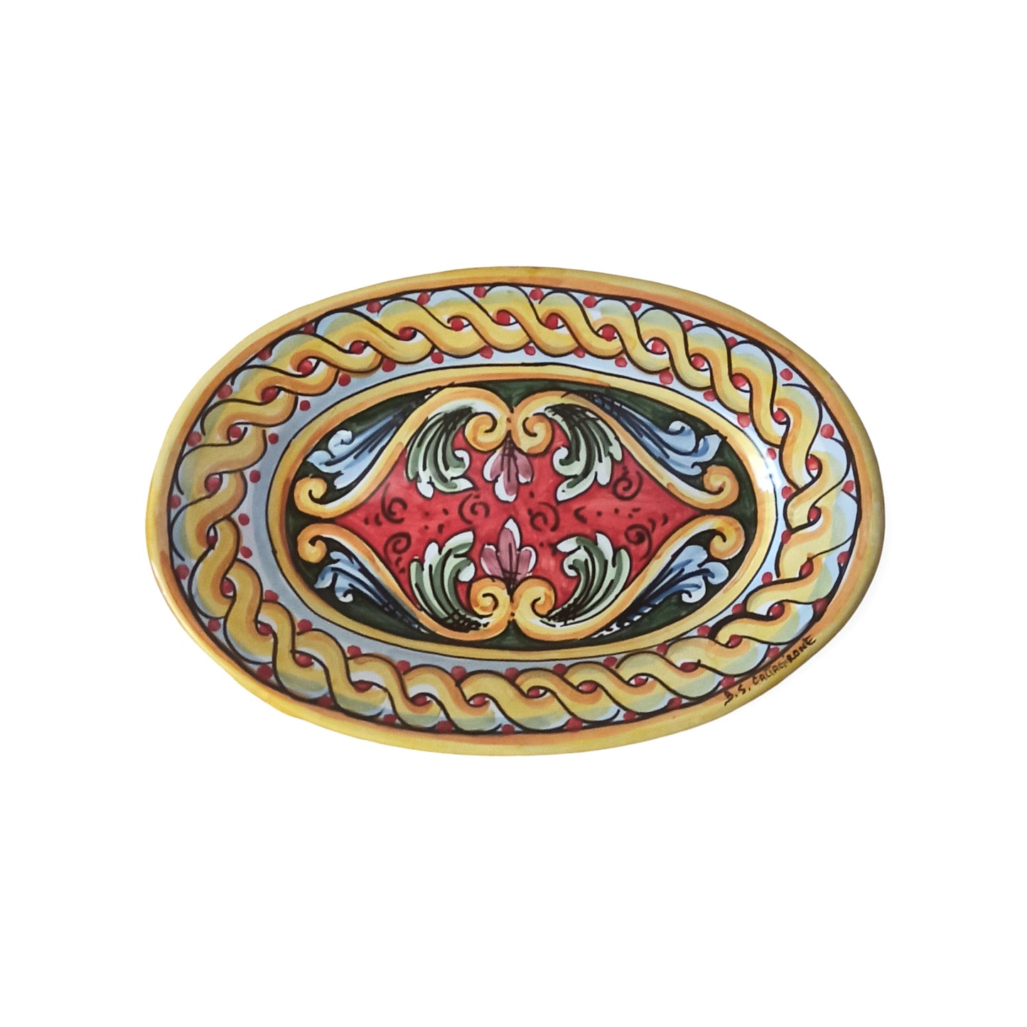 Sicilian Ceramic Oval Plate